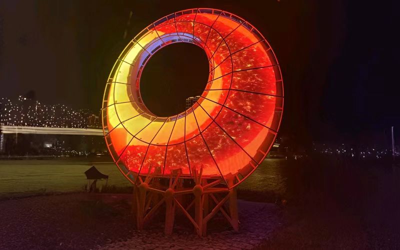 In China, circular irregular screen